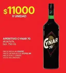 Supermercados Vea Cynar - aperitivo cynar 70 alcachofa oferta