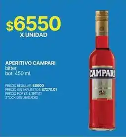 Supermercados Vea Campari - aperitivo bitter oferta