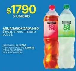 Supermercados Vea Agua saborizada h2o oferta