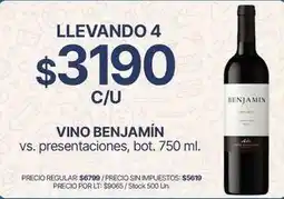 Supermercados Vea Benjamin - vino oferta