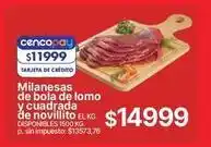 Supermercados Vea Milanesas de bola de lomo y cuadrada de novillito oferta