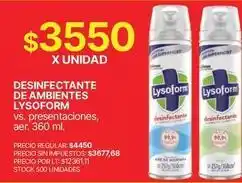 Supermercados Vea Lysoform - desinfectante de ambientes oferta
