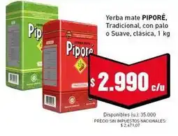Cooperativa Obrera Pipore - yerba mate oferta