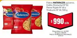Cooperativa Obrera Matarazzo - fideos guiseros, codito, mostachol n° 52, penne rigate n° 48 o tirabuzón n° 28 oferta