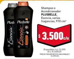 Cooperativa Obrera Plusbelle - shampoo o acondicionador oferta