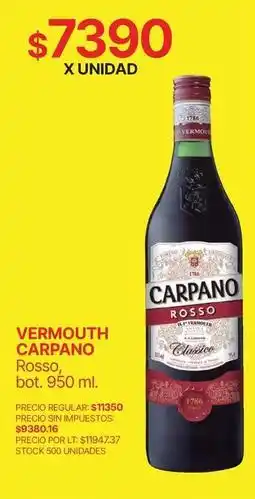 Supermercados Vea Carpano - vermouth rosso oferta