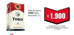 Cooperativa Obrera Toro - vino de mesa tinto oferta