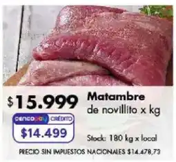 Disco Matambre de novillito oferta