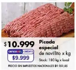 Disco Cencosud picada especial de novillito oferta