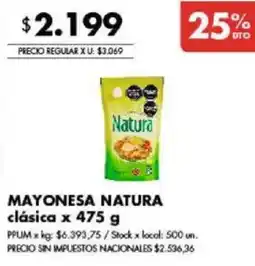 Disco Natura mayonesa clásica oferta