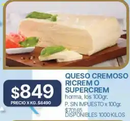 Supermercados Vea ricrem o supercrem queso cremoso oferta