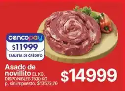 Supermercados Vea Asado de novillito oferta