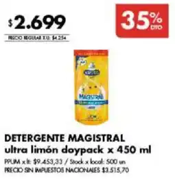 Disco Magistral detergente ultra limón doypack oferta