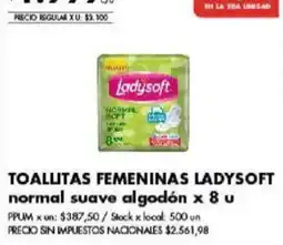 Disco Ladysoft toallitas femeninas normal suave algodón oferta