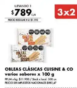 Disco Cuisine & Co obleas clásicas varios sabores oferta