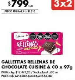 Disco Cuisine & Co galletitas rellenas de chocolate oferta