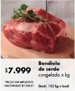 Disco Bondiola de cerdo oferta
