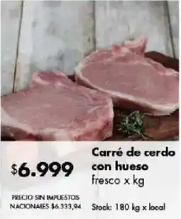 Disco Carré de cerdo con hueso fresco oferta