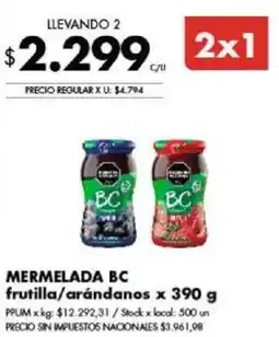 Disco Mermelada BC frutilla/arándanos oferta