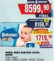 Maxiconsumo Babysec - pañal bebe ultra hiper oferta