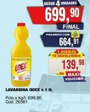 Maxiconsumo Odex - lavandina odex x 1 lt oferta