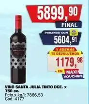Maxiconsumo Santa julia - vino santa julia tinto dce. x 750 cc oferta