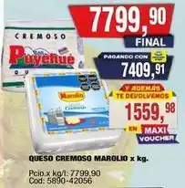 Maxiconsumo Marolio - queso cremoso x kg oferta