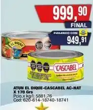 Maxiconsumo Atun el dique-cascabel ac-nat oferta