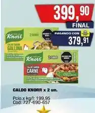 Maxiconsumo Knorr - caldo sabor gallina y carne oferta