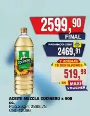 Maxiconsumo Cocinero - aceite mezcla cocinero x 900 oferta