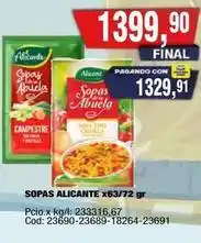 Maxiconsumo Alicante - sopas oferta