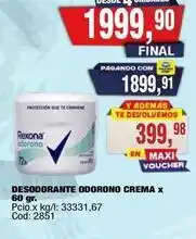 Maxiconsumo Rexona - desodorante odorono crema oferta