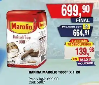 Maxiconsumo Marolio - harina marolio 000 x 1 kg oferta
