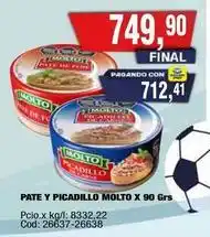 Maxiconsumo Molto - pate y picadillo molto x 90 grs oferta