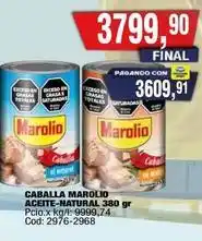 Maxiconsumo Marolio - caballa aceite-natural 380 gr oferta