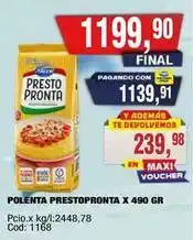 Maxiconsumo Arcor - polenta prestopronta oferta