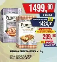 Maxiconsumo Pureza - harina pureza c/lev x1 kg oferta
