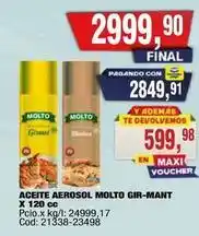 Maxiconsumo Molto - aceite aerosol molto gir-mant x 120 cc oferta