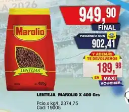 Maxiconsumo Marolio - lenteja x 400 grs oferta