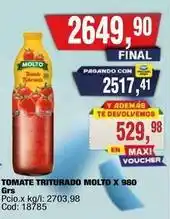 Maxiconsumo Molto - tomate triturado x 980 grs oferta