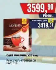 Maxiconsumo La morenita - café morenita x20 saq oferta