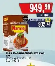Maxiconsumo Marolio - flan chocolate oferta