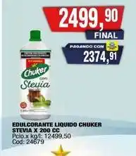Maxiconsumo Chuker - edulcorante liquido stevia x 200 cc cod. 24679 oferta