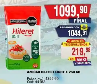 Maxiconsumo Hileret - azucar light x 250 gr oferta