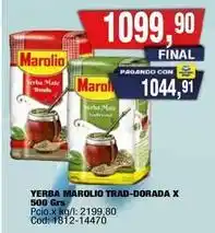 Maxiconsumo Marolio - yerba marolio trad-dorada x 500 grs oferta