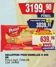 Maxiconsumo Pozo - galletitas vainillas x 444 gr oferta
