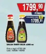 Maxiconsumo Tahiti - salsa taiti soja oferta