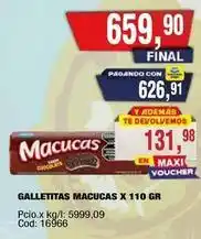 Maxiconsumo Macucas - galletitas macucas x 110 gr oferta