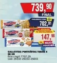 Maxiconsumo Traviata - galletitas portenitas todas x 96 gr oferta