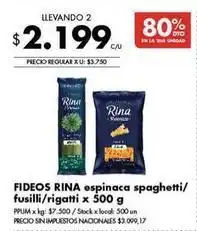 Disco Fideos espinaca spaghetti/fusilli/rigatti oferta